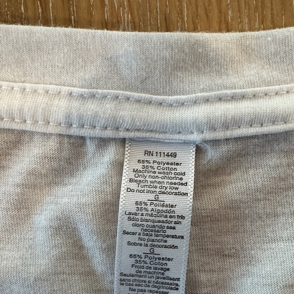 White Graphic Tee with Black Text - Picture 7 of 7